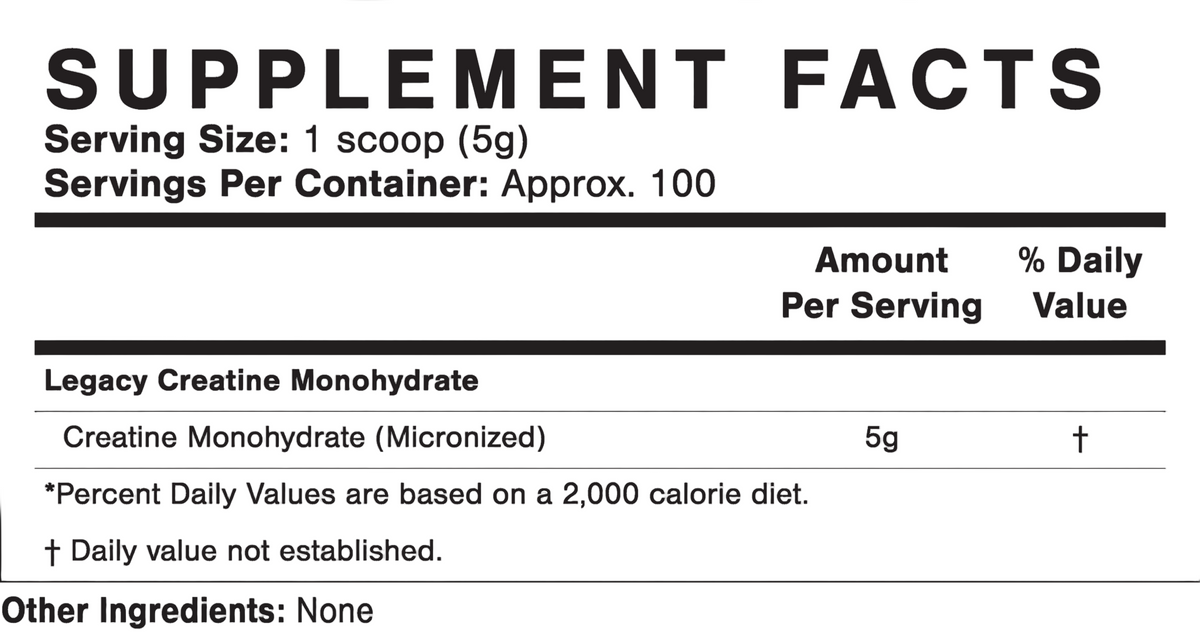 Legacy Creatine | 100 Servings | Pure Creatine Monohydrate-1