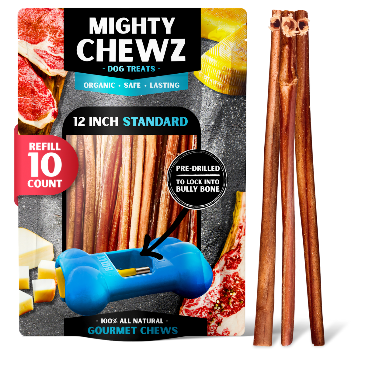 12" Standard Bully Sticks - Refill Pack-5