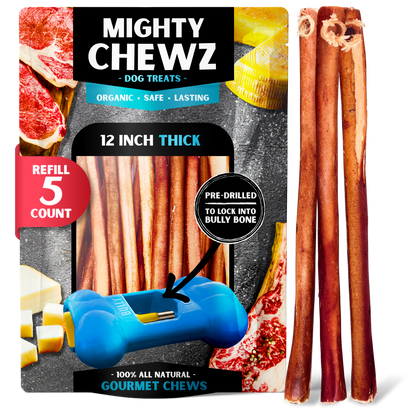 12" Thick Bully Sticks - Refill Pack-0