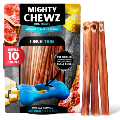 7" Thin Bully Sticks - Refill Pack-0