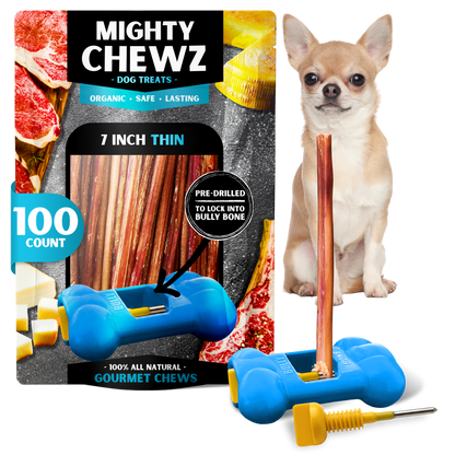 7" Thin Bully Sticks - Bully Bone Included-6