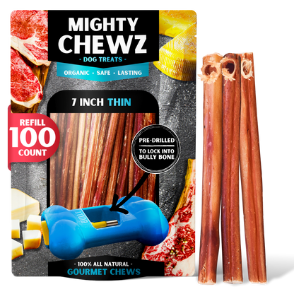 7" Thin Bully Sticks - Refill Pack-6