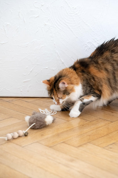 Natural Sheepskin Cat Toy: Squid-2