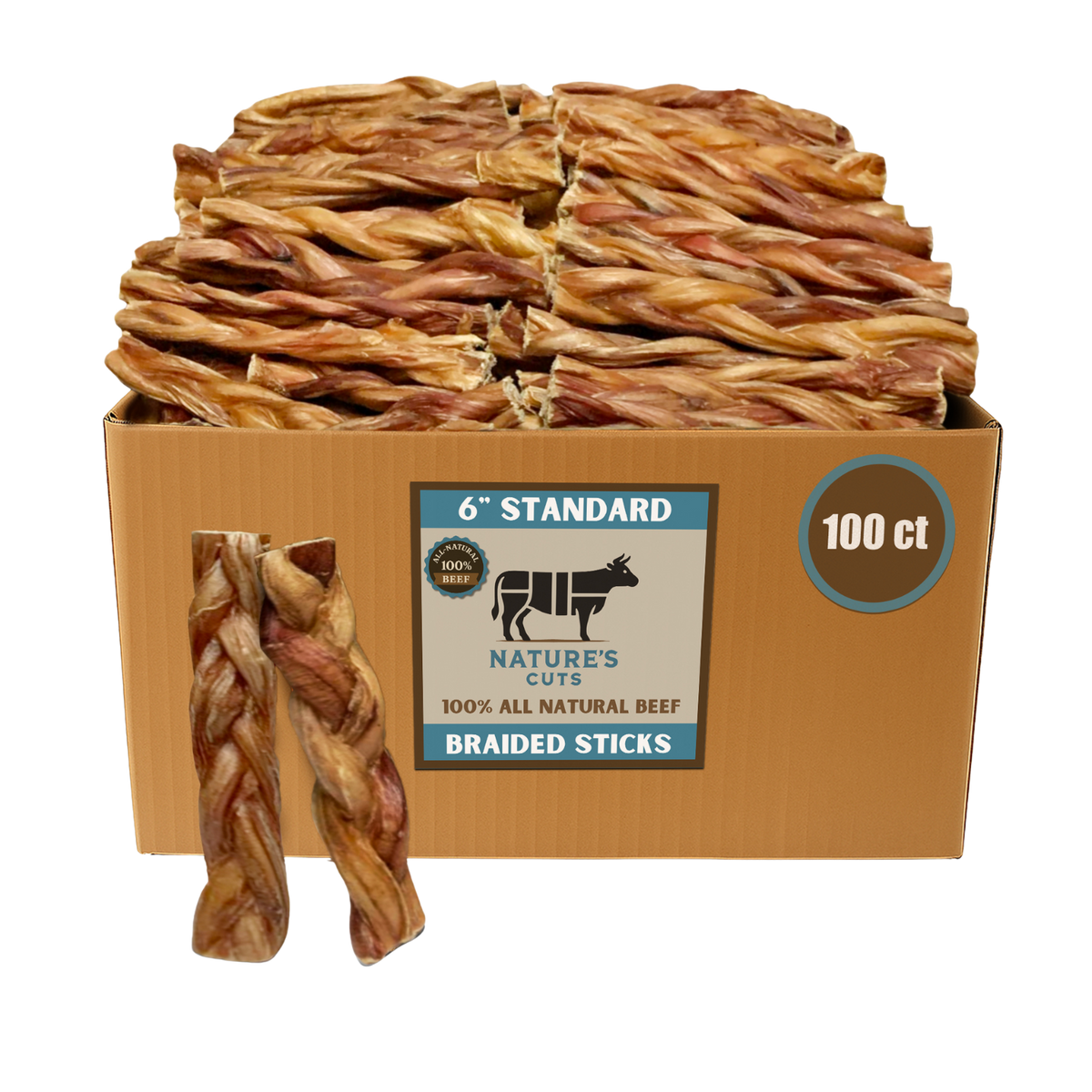 6" Standard Braided Bully Sticks-5