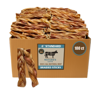 6" Standard Braided Bully Sticks-5