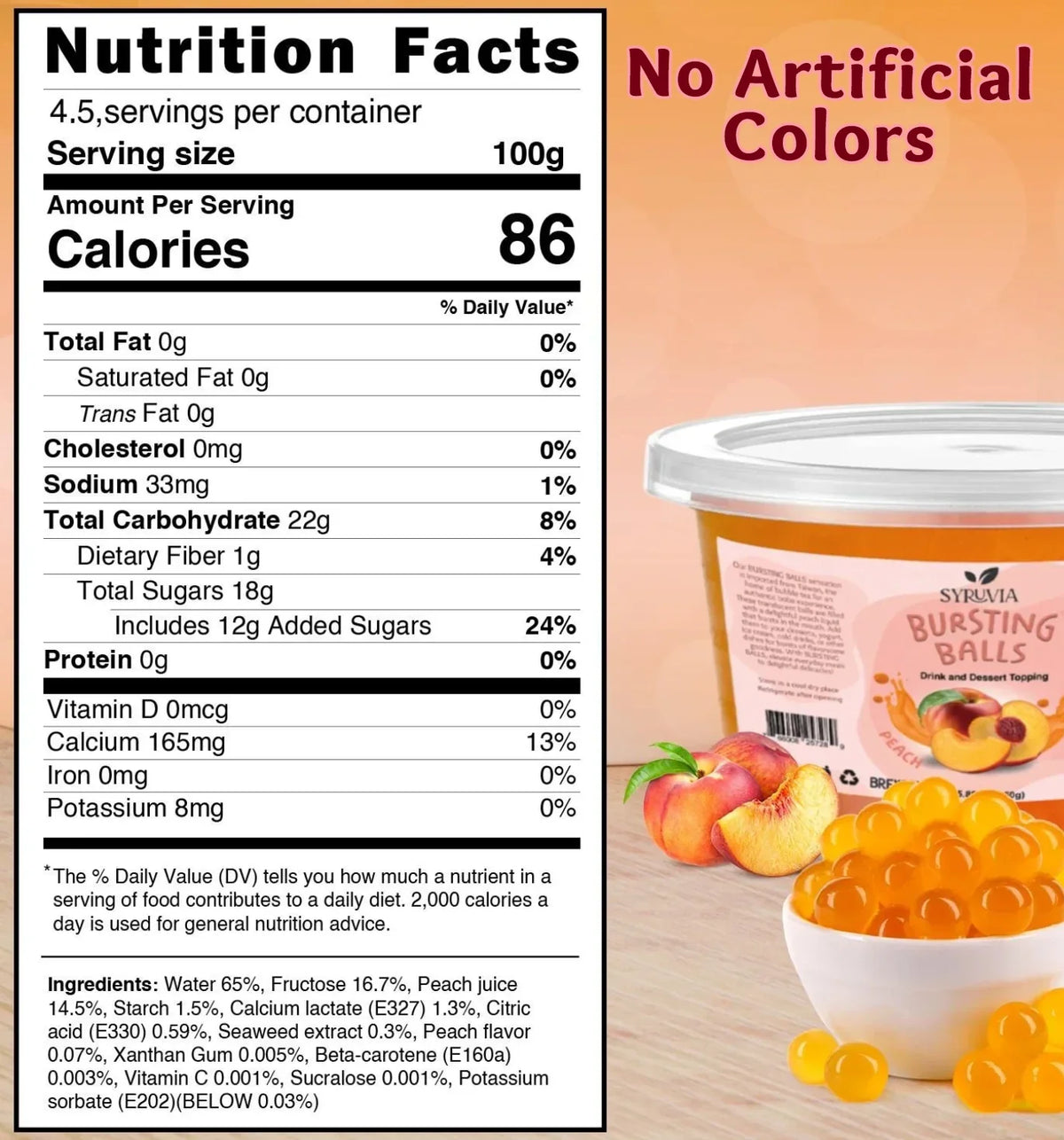 1 LB Peach Flavored Popping Boba-1