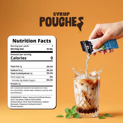 Sugar Free Peppermint Syrup Pouches-1