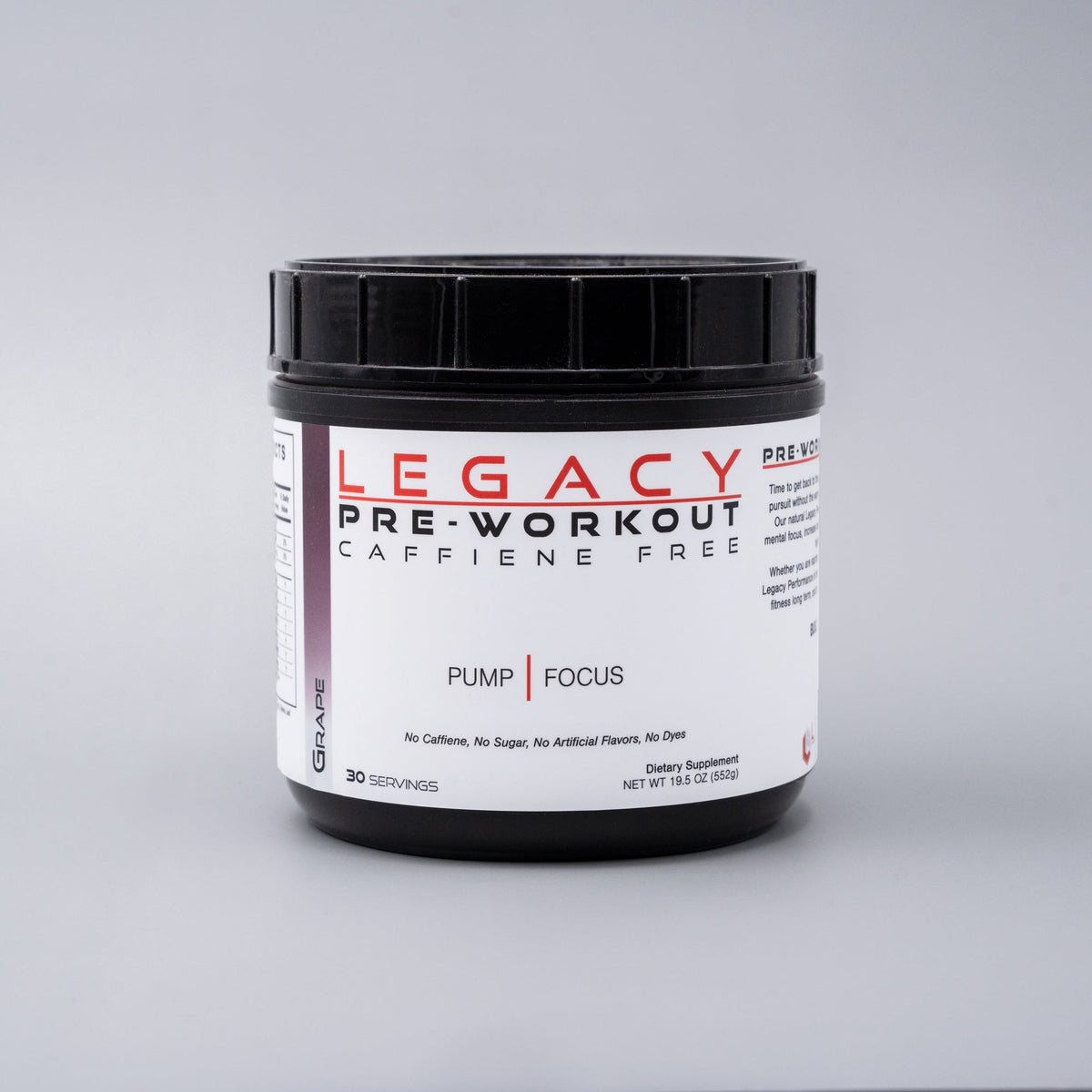 Legacy Pre-Workout | 30 Servings | Natural Energy-5