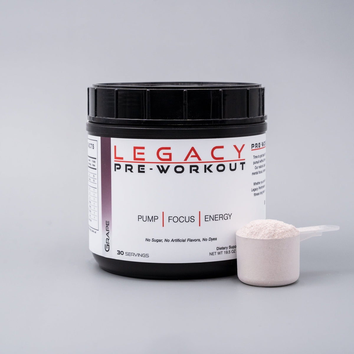 Legacy Pre-Workout | 30 Servings | Natural Energy-1