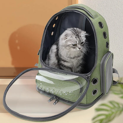 Transparent Pet Cat Carrier Bag Outdoor Travel Backpack for Cats Small Dogs Breathable Cat Carrying Bag Pet Supplies-3