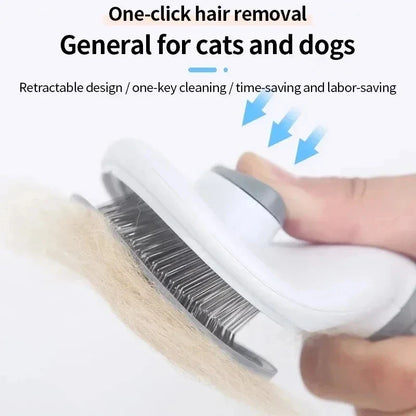 Pet Dog Brush Cat Comb Self Cleaning Pet Hair Remover Brush For Dogs Cats Grooming Tools Pets Dematting Comb Dogs Accessories-1