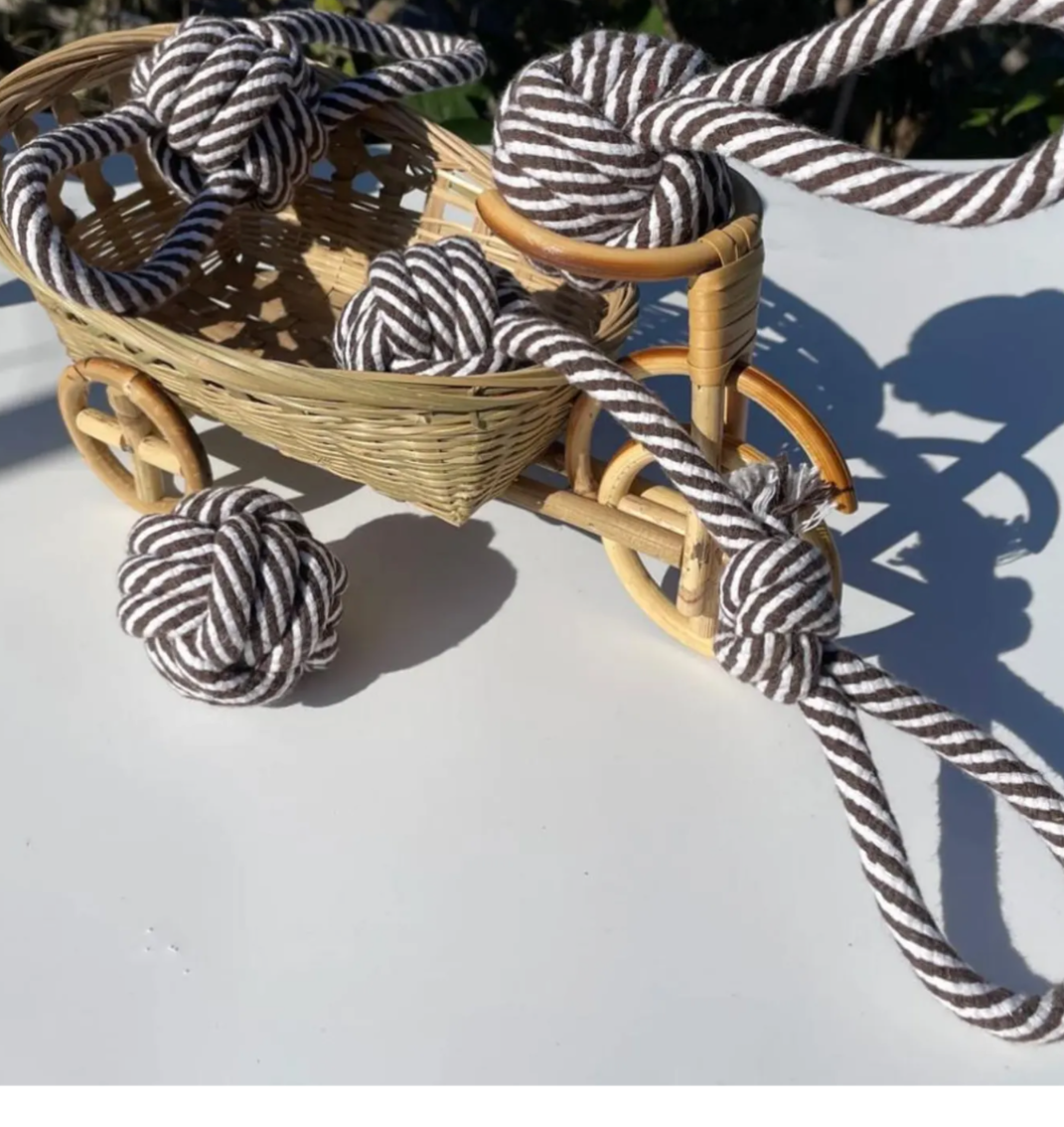 Monli Rope Toy / Black and White-1