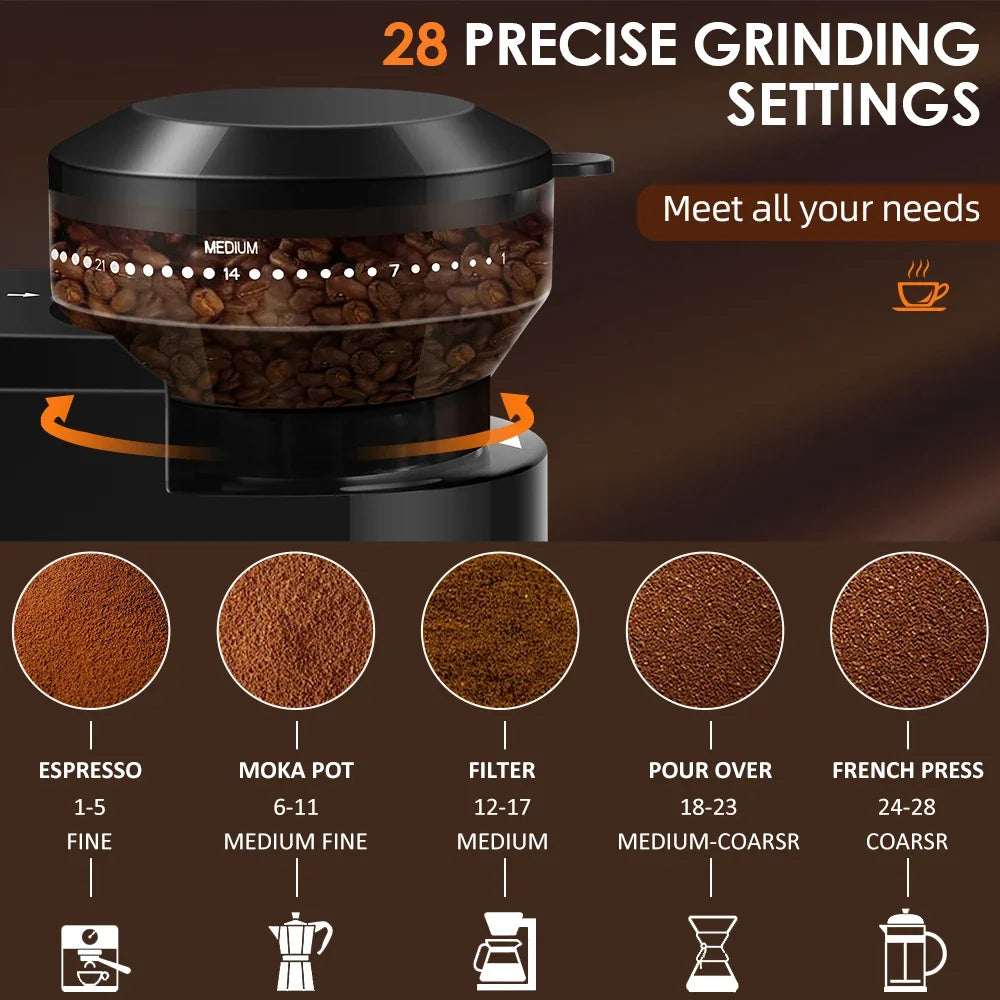 28-Setting Burr Coffee Grinder-1