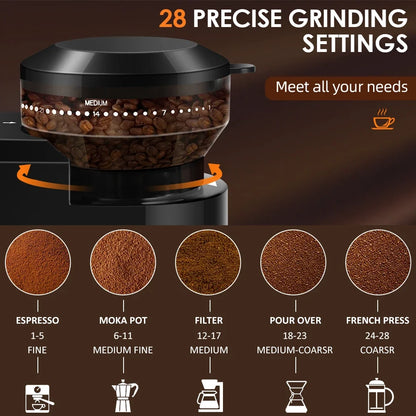 28-Setting Burr Coffee Grinder-1