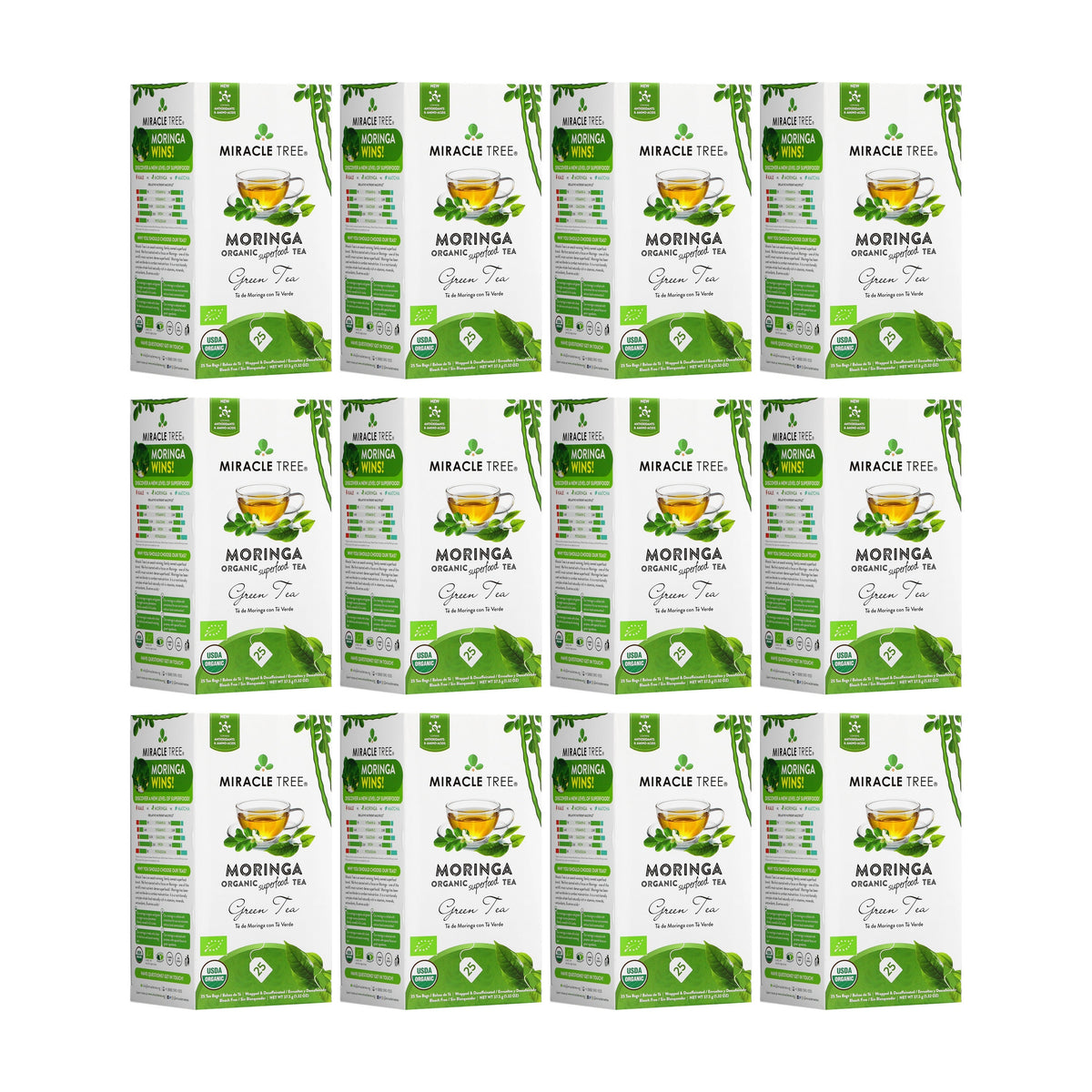Organic Moringa Tea - Green Tea - Decaffeinated Herbal Tea-7