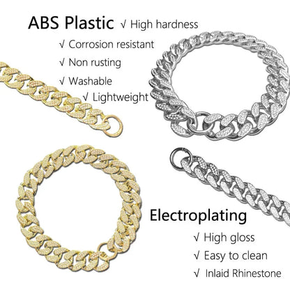 Sparkle Bulldog Necklace Dog Collar Accessories-2