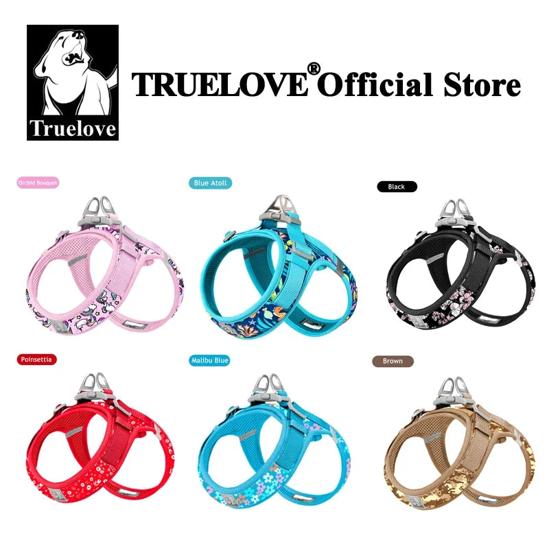 Truelove Floral Mesh Harness for Dogs Cats-1