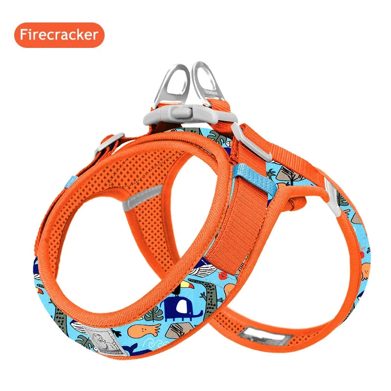 Truelove Floral Mesh Harness for Dogs Cats-6