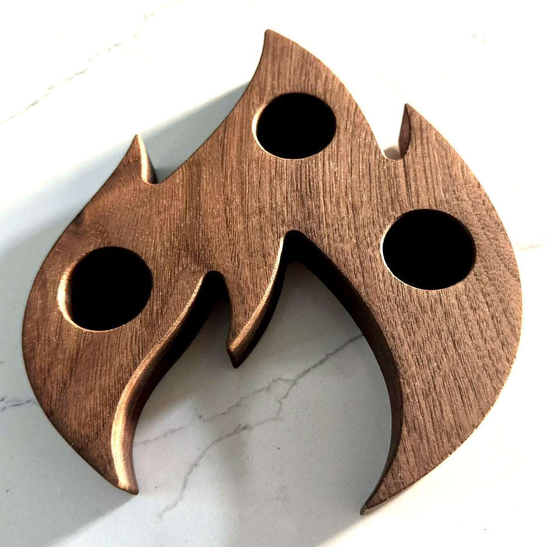 Trifecta Hot Salt Set with Walnut Flame Holder-4