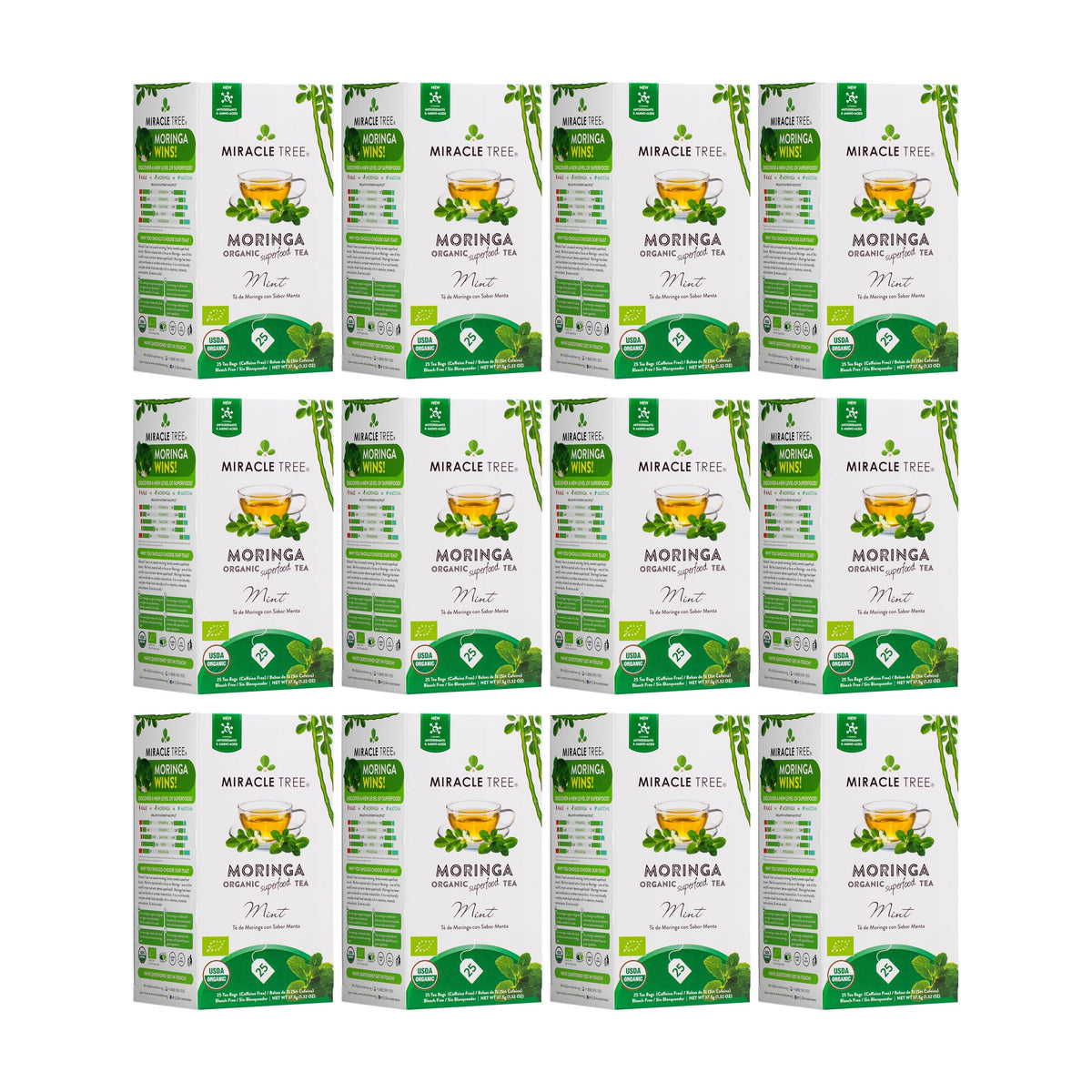 Organic Moringa Tea - Mint - Caffeine-Free Herbal Tea-7