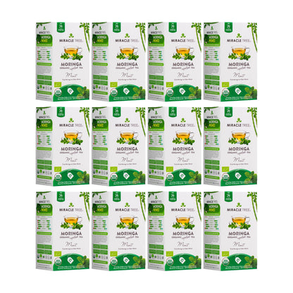 Organic Moringa Tea - Mint - Caffeine-Free Herbal Tea-7