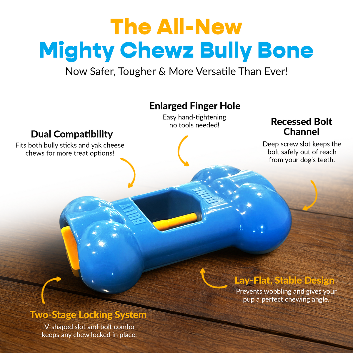 4 Pack Medium Yak Cheese - Bully Bone Pro Included-3