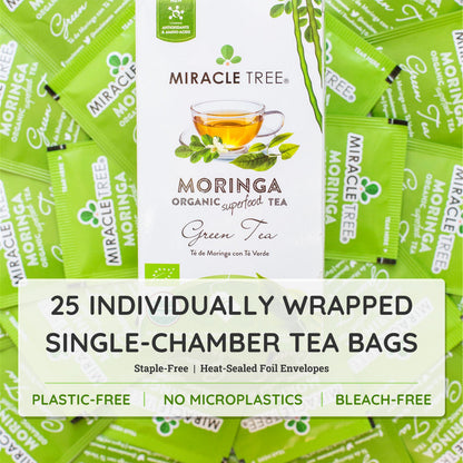 Organic Moringa Tea - Green Tea - Decaffeinated Herbal Tea-4
