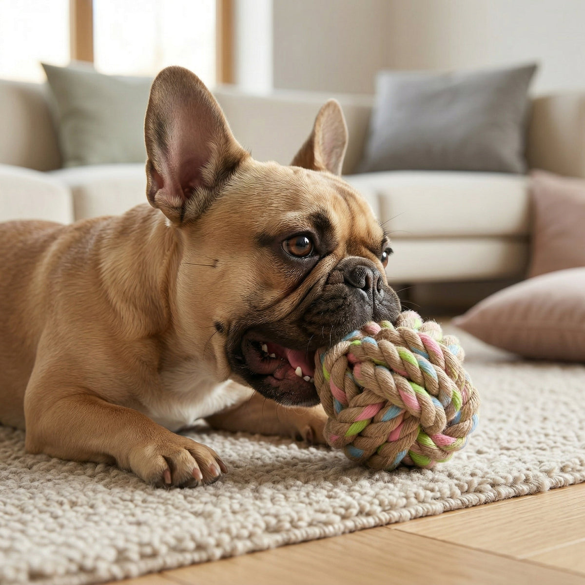 Rainbow Hemp Knot Ball-2