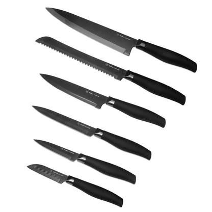 Titan 12 Piece Kitchen Knife Set - Black-1