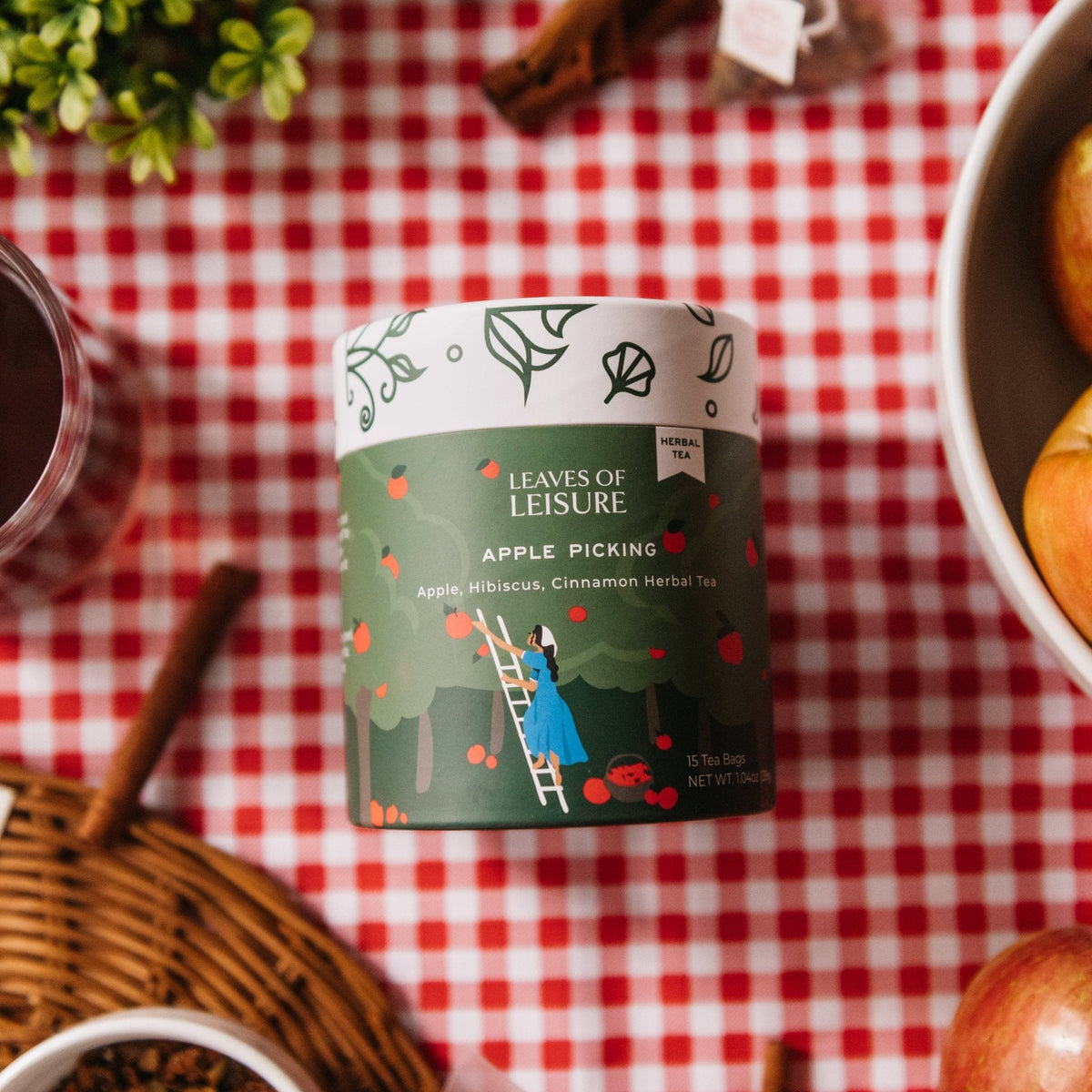 Apple Picking Herbal Tea | apple, cinnamon, and hibiscus-3