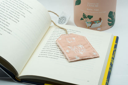 Bath Time Tea & Matching Upcycled Bookmark-1