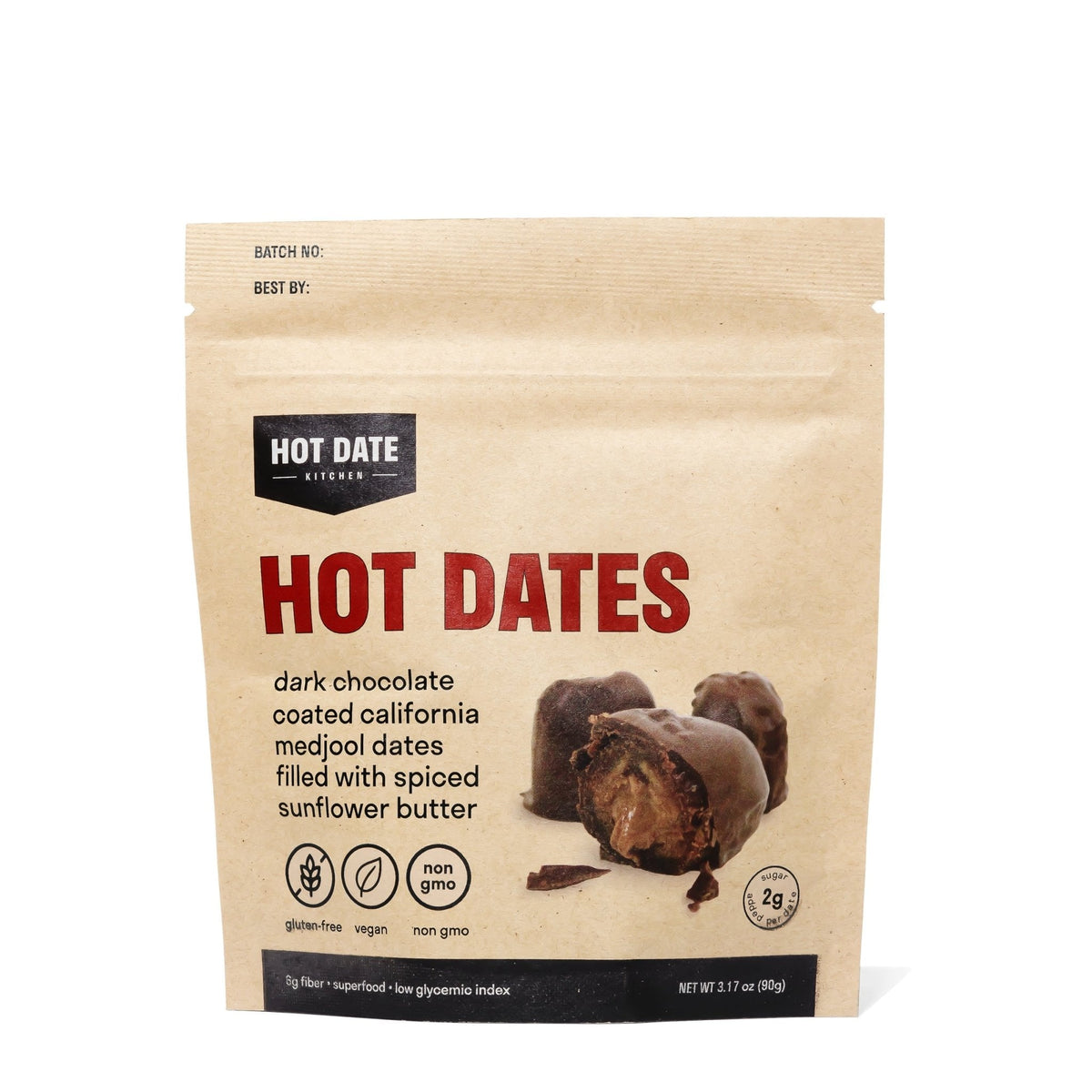 Spiced Dark Chocolate Stuffed Medjool Dates - 12 Pack-1