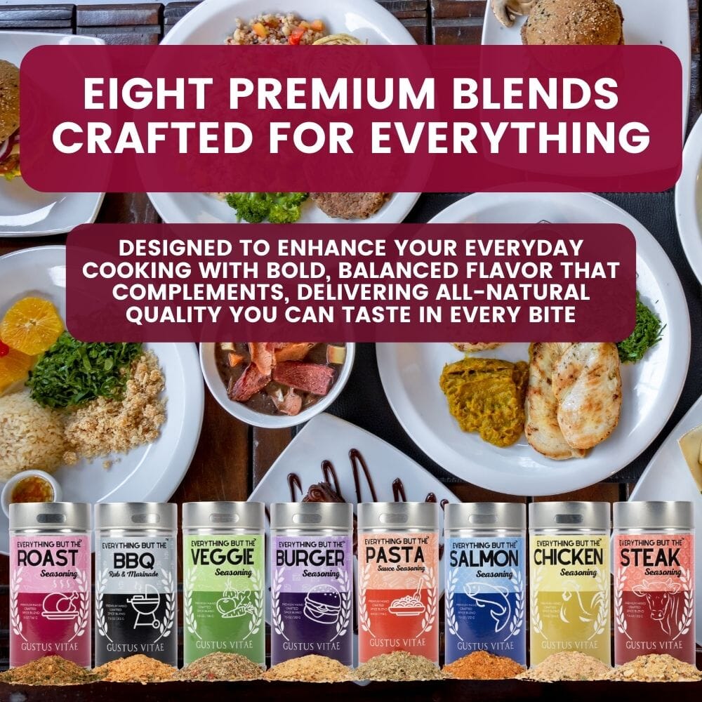 Complete Kitchen Seasonings Kit | Gourmet Everything Collection | Set of 8 XL Tins-1