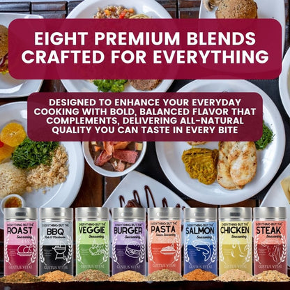 Complete Kitchen Seasonings Kit | Gourmet Everything Collection | Set of 8 XL Tins-1