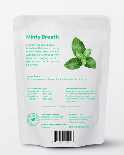 🍃Homemade Dog Treats - Minty Breath Blend Dog Snacks 1/2lb.-1