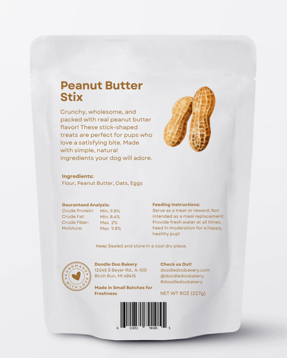 🥜 Homemade Dog Treats - Peanut Butter Stix Treat 1/2lb-1