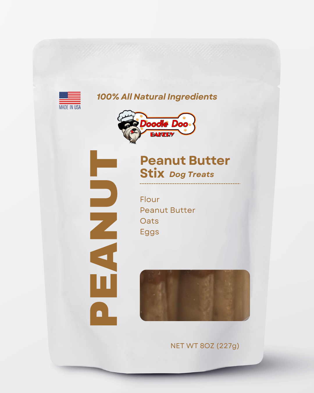 🥜 Homemade Dog Treats - Peanut Butter Stix Treat 1/2lb-0