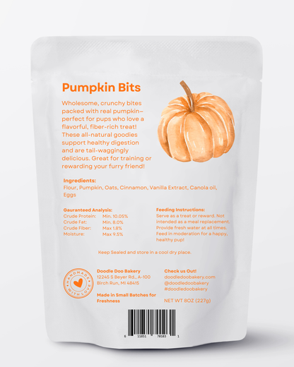 Homemade Dog Treats - 🎃 Pumpkin Bits Dog Biscuits 1/2lb-1