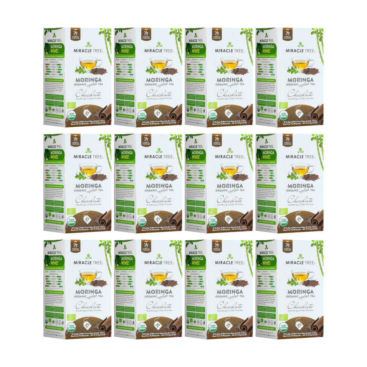 Organic Moringa Tea - Chocolate - Caffeine-Free Herbal Tea-7