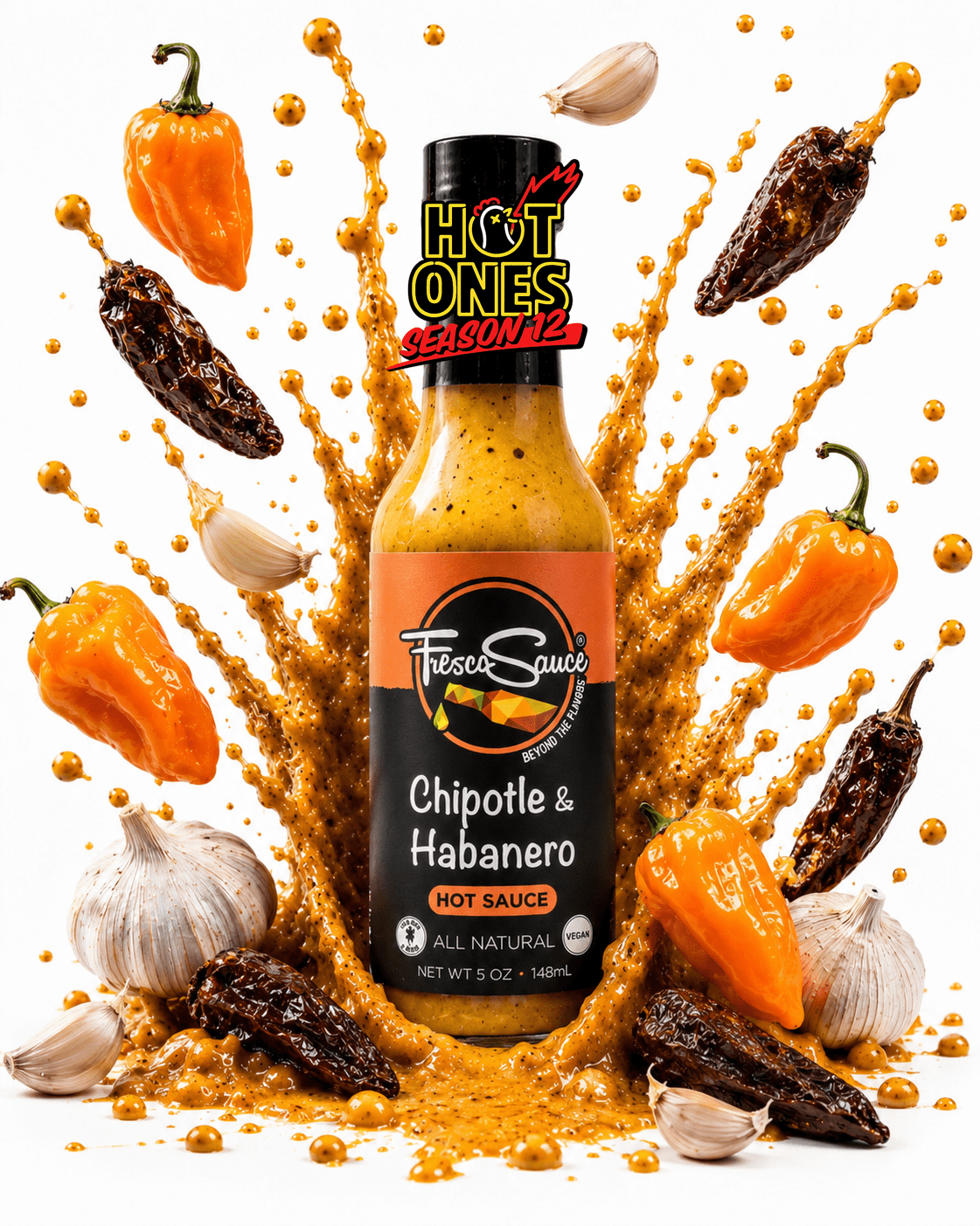 Fresco Sauce Chipotle & Habanero Hot Sauce Features on Hot Ones-0