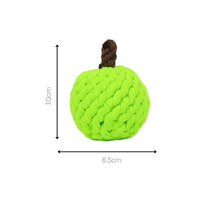 Handmade Green Apple Rope Toy-3