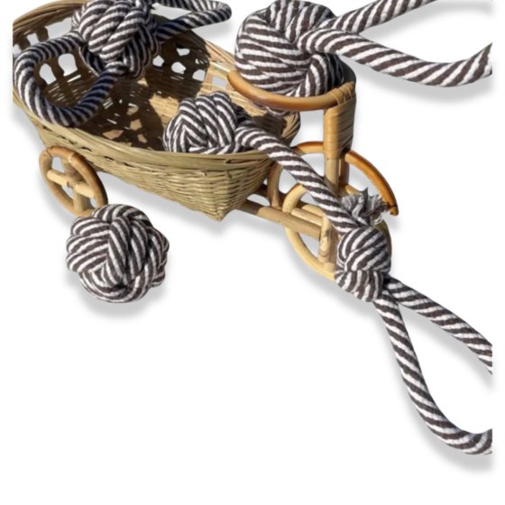 Monli Rope Toy / Black and White-0