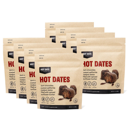 Spiced Dark Chocolate Stuffed Medjool Dates - 8 Pack-0