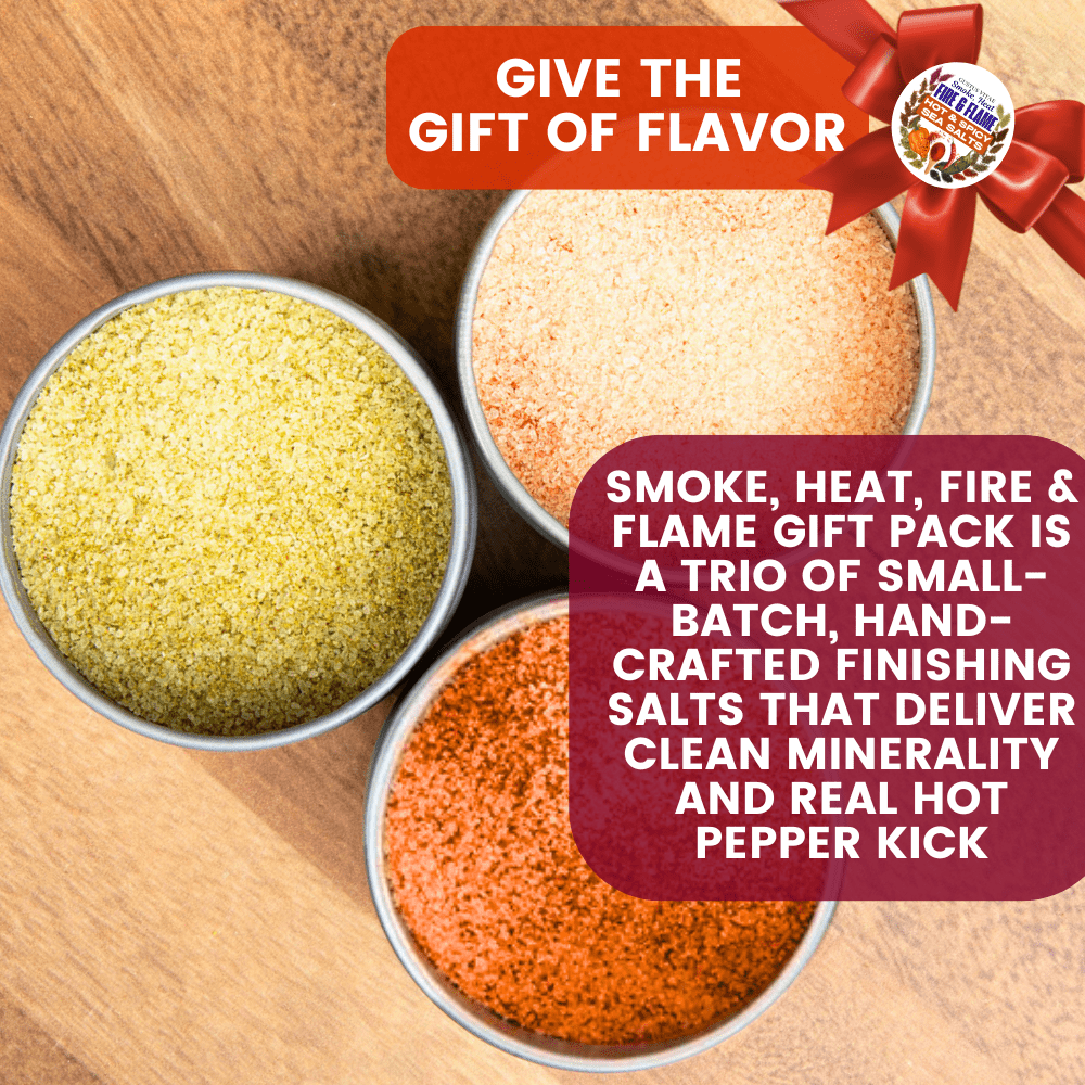 Hot & Spicy Sea Salts: Smoke, Heat, Fire & Flame | Gift Pack Set of 3-2