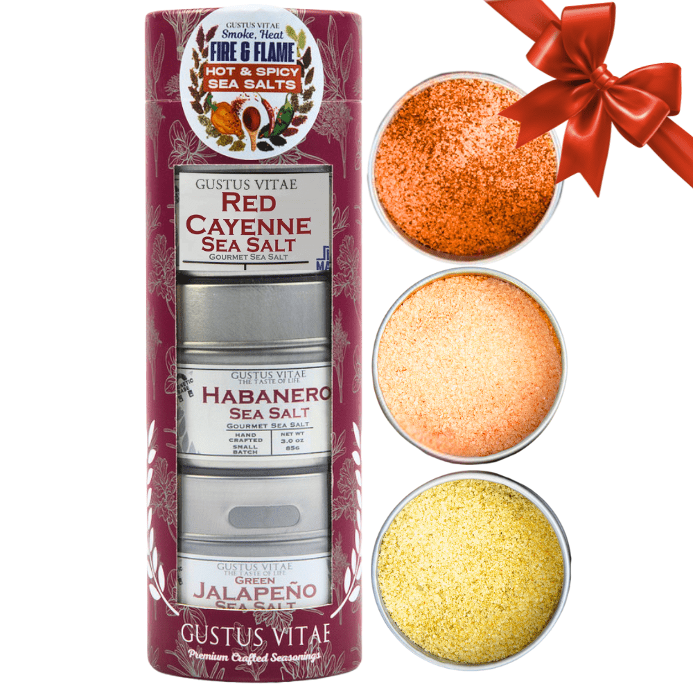 Hot & Spicy Sea Salts: Smoke, Heat, Fire & Flame | Gift Pack Set of 3-0