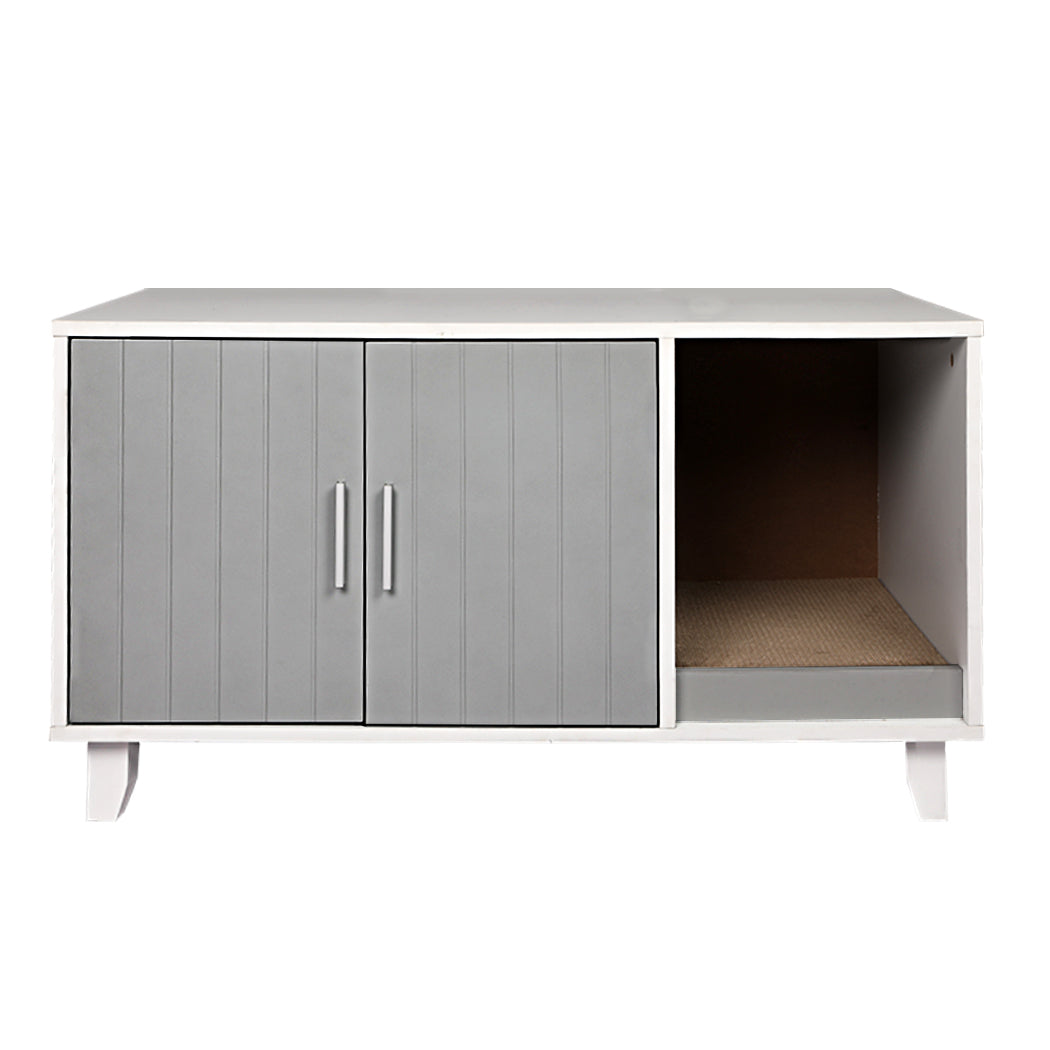 PaWz Enclosed Cat Litter Cabinet Box Grey-0