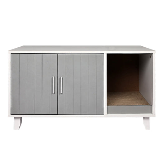 PaWz Enclosed Cat Litter Cabinet Box Grey-0