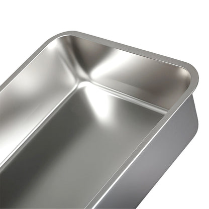 Pawz Stainless Steel Cat Litter Box Big Cats Kitten High Sided Easy Clean Grey-2