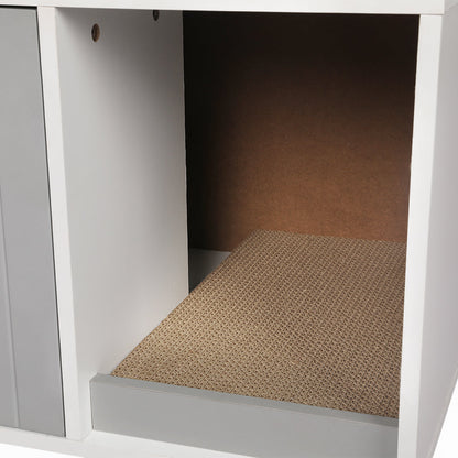 PaWz Enclosed Cat Litter Cabinet Box Grey-3