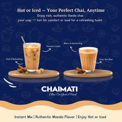 ChaiMati - Vanilla Chai Latte - Powdered Instant Tea Premix